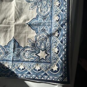 Potterybarn Hanukkah Tablecloth Table throw blue